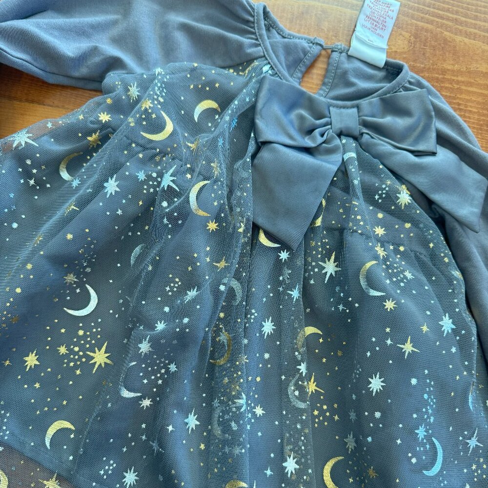 Dylan and Abby metallic stars/moon dress